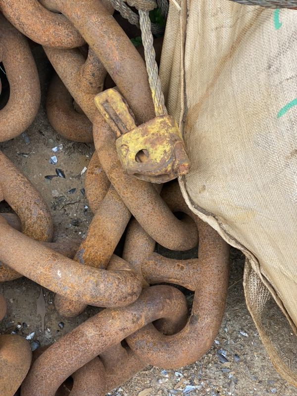 Heavy links with a yellow connecting fitting in our depot
